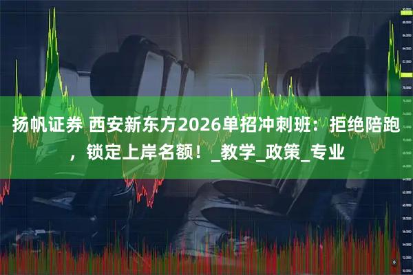 扬帆证券 西安新东方2026单招冲刺班:拒绝陪跑,锁定上岸名额!_教学_政策_专业