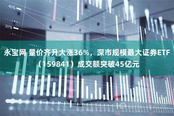 永宝网 量价齐升大涨36%，深市规模最大证券ETF（159841）成交额突破45亿元